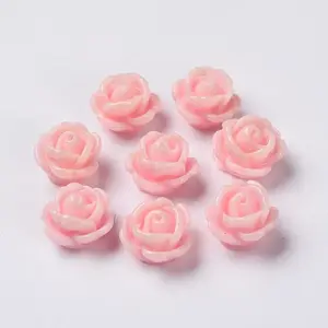 Rose Flower Opaque Resin Beads