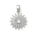 Brass Micro Pave Cubic Zirconia Pendants