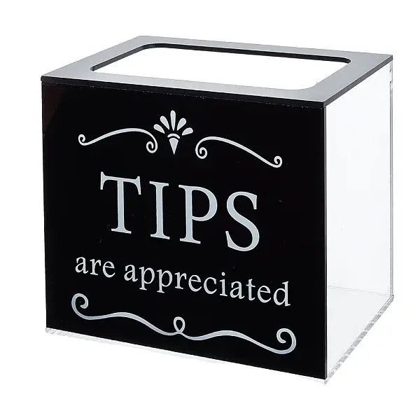 Acrylic Donate Tips Storage Boxes