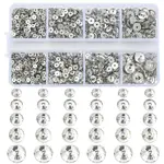 1100Pcs 5 Styles Faceted Transparent Glass Beads