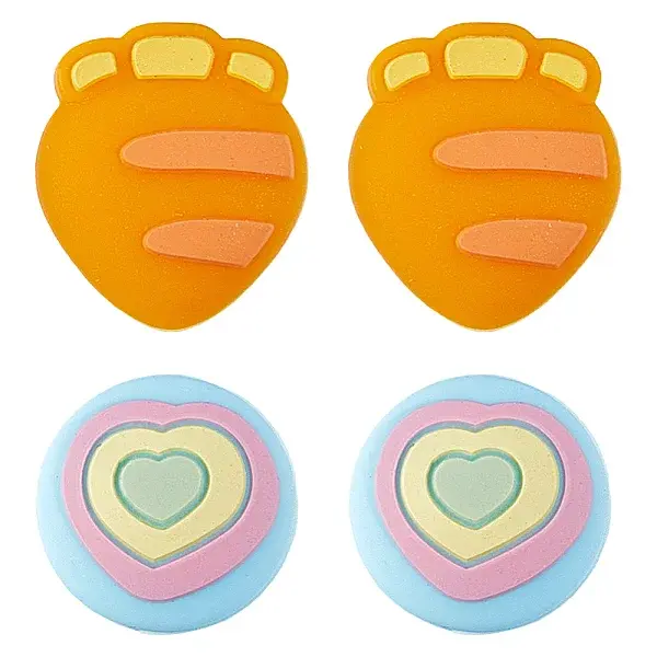 4Pcs 2 Styles Silicone Joystick Cap