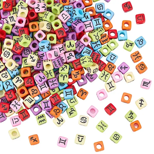 300Pcs Opaque Acrylic Beads