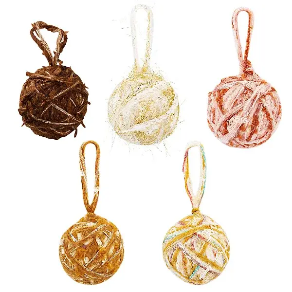 5Pcs 5 Colors Wool Pendants