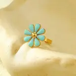 304 Stainless Steel Enamel Stud Rings for Women