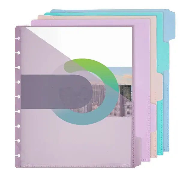 5Pcs PP Separate Loose Leaf File Folder