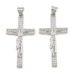 Easter Brass Micro Pave Clear Cubic Zirconia Pendants