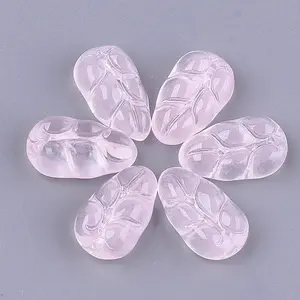 Transparent Spray Painted Glass Pendants