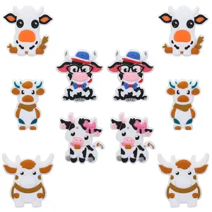 10Pcs 5 Styles Cattle Food Grade Eco-Friendly Silicone Beads