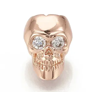 Brass Cubic Zirconia Beads