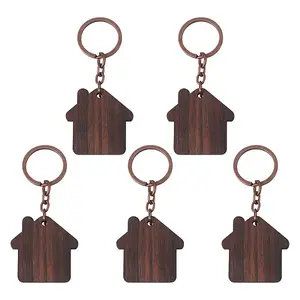 Walnut Wood Pendant Keychains