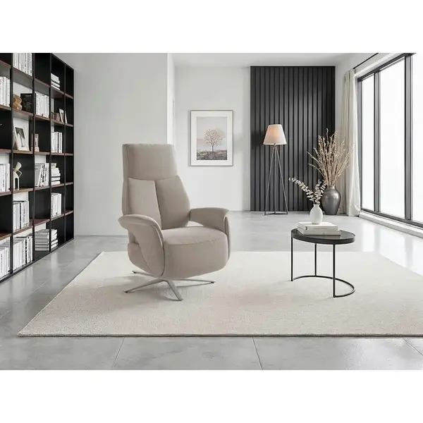 Sit & More RELAXAČNÍ KŘESLO, textil, šedohnědá