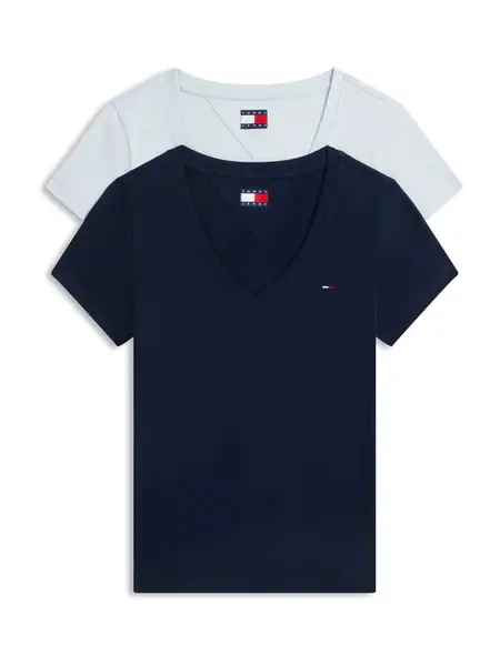 Tommy Jeans Tričko  námornícka modrá / pastelovo modrá