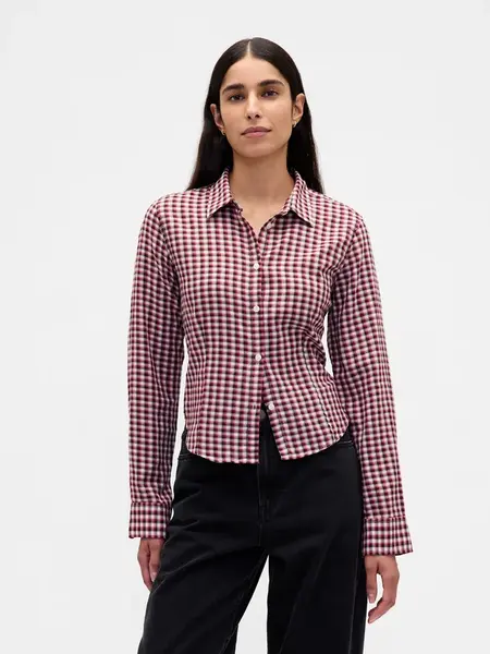 GAP flanelová crop košile
