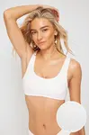 Trendyol bílý bralet texturovaný vršek bikin