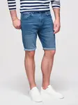 Ombre Men's denim shorts with rolled up leg - blue