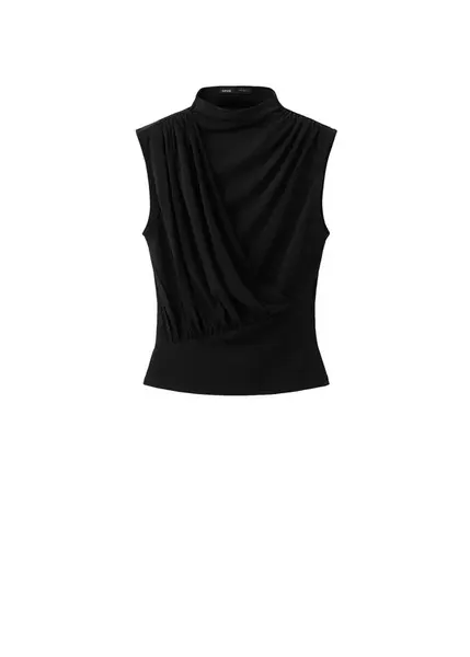 MANGO Top 'CARMEN'  čierna