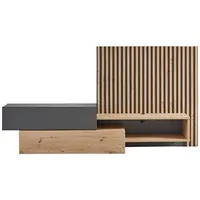 Carryhome OBÝVACÍ SESTAVA, šedá, dub artisan