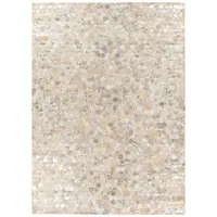 KOŽENÝ KOBEREC, 160/230 cm, barvy stříbra