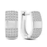 Brilio Silver Luxusní stříbrné náušnice s čirými zirkony EA565W