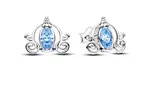 Pandora Stříbrné náušnice Popelčin kočár Disney 293060C01