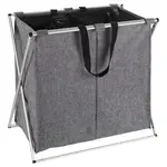 KOŠ NA PRÁDLO, šedá, barvy hliníku