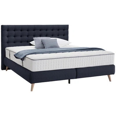 Carryhome POSTEL BOXSPRING, 160/200 cm, tmavě modrá
