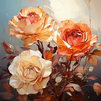 MALBA NA PLÁTNĚ, květiny, 30/30 cm