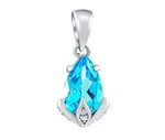 Silvego Stříbrný přívěsek Clarissa se Swiss Blue Topaz a Brilliance Zirconia JJJ1267PTS