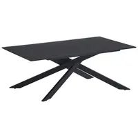 Stylife KONFERENČNÍ STOLEK, černá, sklo, kov, 115/65/42 cm