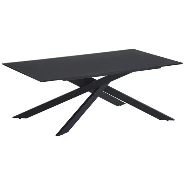 Stylife KONFERENČNÍ STOLEK, černá, sklo, kov, 115/65/42 cm