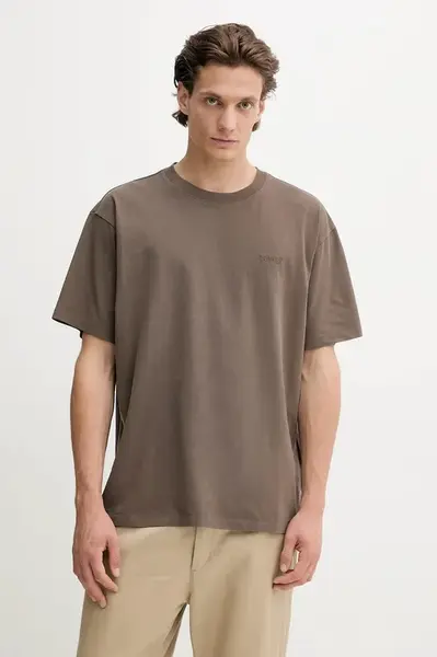 Bavlněné tričko Levi's pánské, hnědá barva, A0637