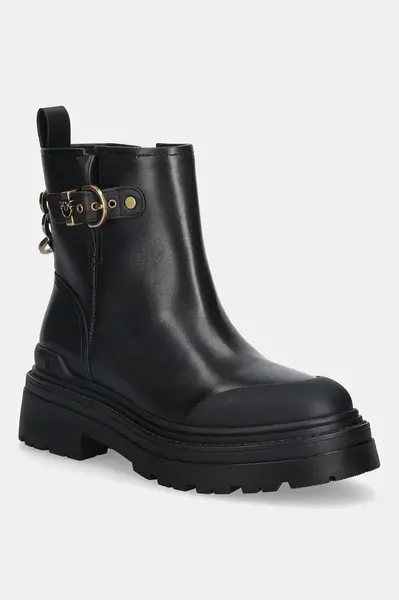 Nízké kozačky Pinko Mia 21 dámské, černá barva, na platformě, SD0409P001Z99