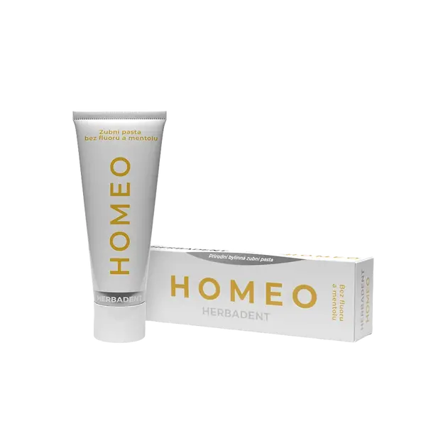 HERBADENT Homeo bylinná zubná pasta bez fluoridu a mentolu 75 g