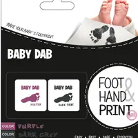 BABY DAB Barva na dětské otisky fialová, šedá 2 ks