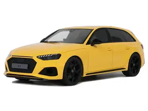 2024 Audi RS 4 "25th Anniversary" Yellow 1/18 Model Car by GT Spirit