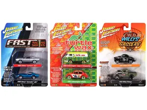 Johnny Lightning "2-Packs" 2024 Release 1 Set B of 6 pieces 1/64 Diecast Model Cars by Johnny Lightning