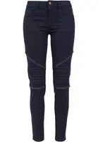 Dámske elastické cyklistické nohavice tmavý denim