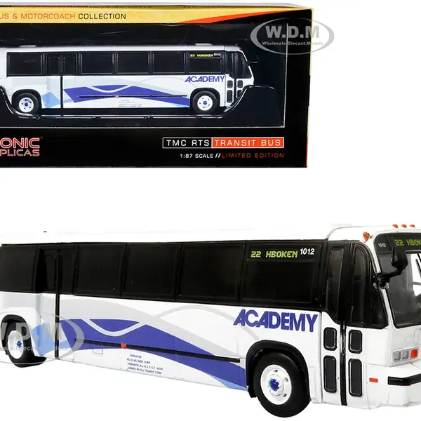 TMC RTS Transit Bus Academy Bus Lines "22 Hoboken" "Vintage Bus &amp; Motorcoach Collection" 1/87 (HO) Diecast Model by Iconic Replicas