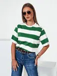 T-shirt damski ALMIN zielony Dstreet
