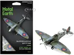 Model Kit Supermarine Spitfire Fighter Aircraft "British Royal Air Force" (Moderate Difficulty) Steel Model by Metal Earth