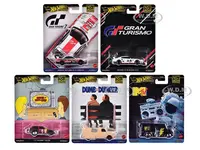 "Pop Culture 2024" 5 piece Set C "Premium Series" Diecast Model Cars by Hot Wheels