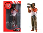 Thierry Cameraman with Video Camera and Headphones Figurine for 1/18 Scale Model Cars by Le Mans Miniatures