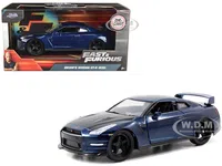 Brians Nissan GT-R R35 Blue with Carbon Hood "Fast & Furious 7" Movie 1/32 Diecast Model Car by Jada