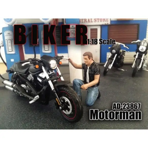 Biker Motorman Figure For 118 Scale Models by American Diorama