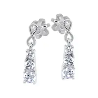 Soliter Stylové náušnice z bílého zlata 239 001 01187 07