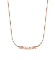 Rosato Půvabný bronzový náhrdelník se zirkony Cubica RZCU54