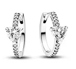 Pandora Třpytivé kruhové náušnice Srdíčka Timeless 293101C01