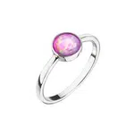 Evolution Group - Pavona Stříbrný prsten s růžovým opálem 15001.3 pink 54 mm