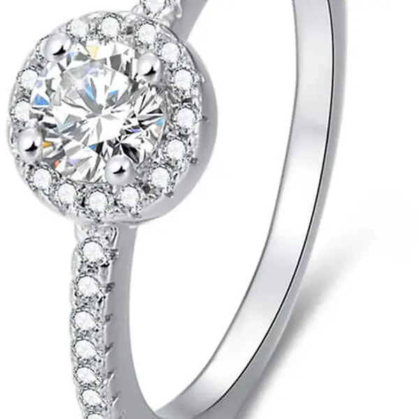 Beneto Stříbrný prsten s krystaly AGG194 50 mm