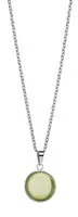 Bering Slušivý ocelový náhrdelník se zeleným krystalem Artic Symphony 430-155-450